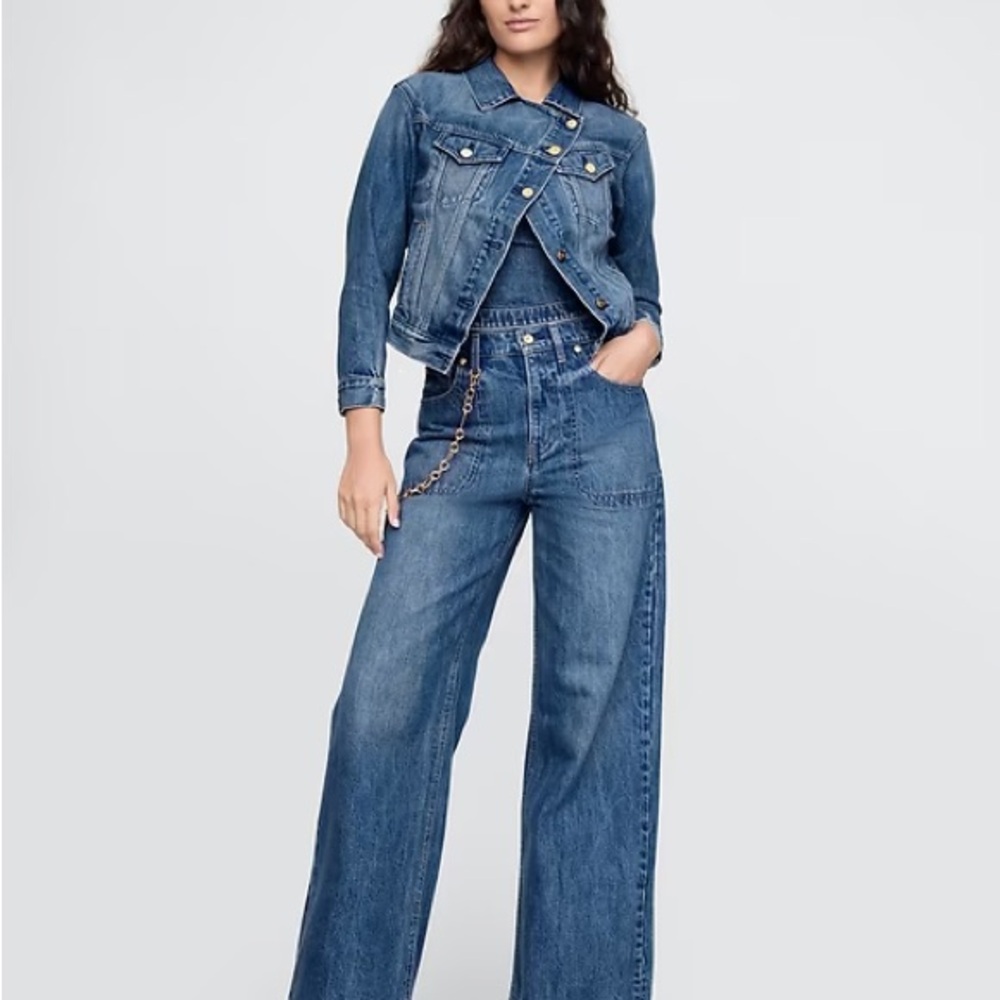 Cult Gaia x GAP High Rise Stride Chain Jeans BNWT (30)